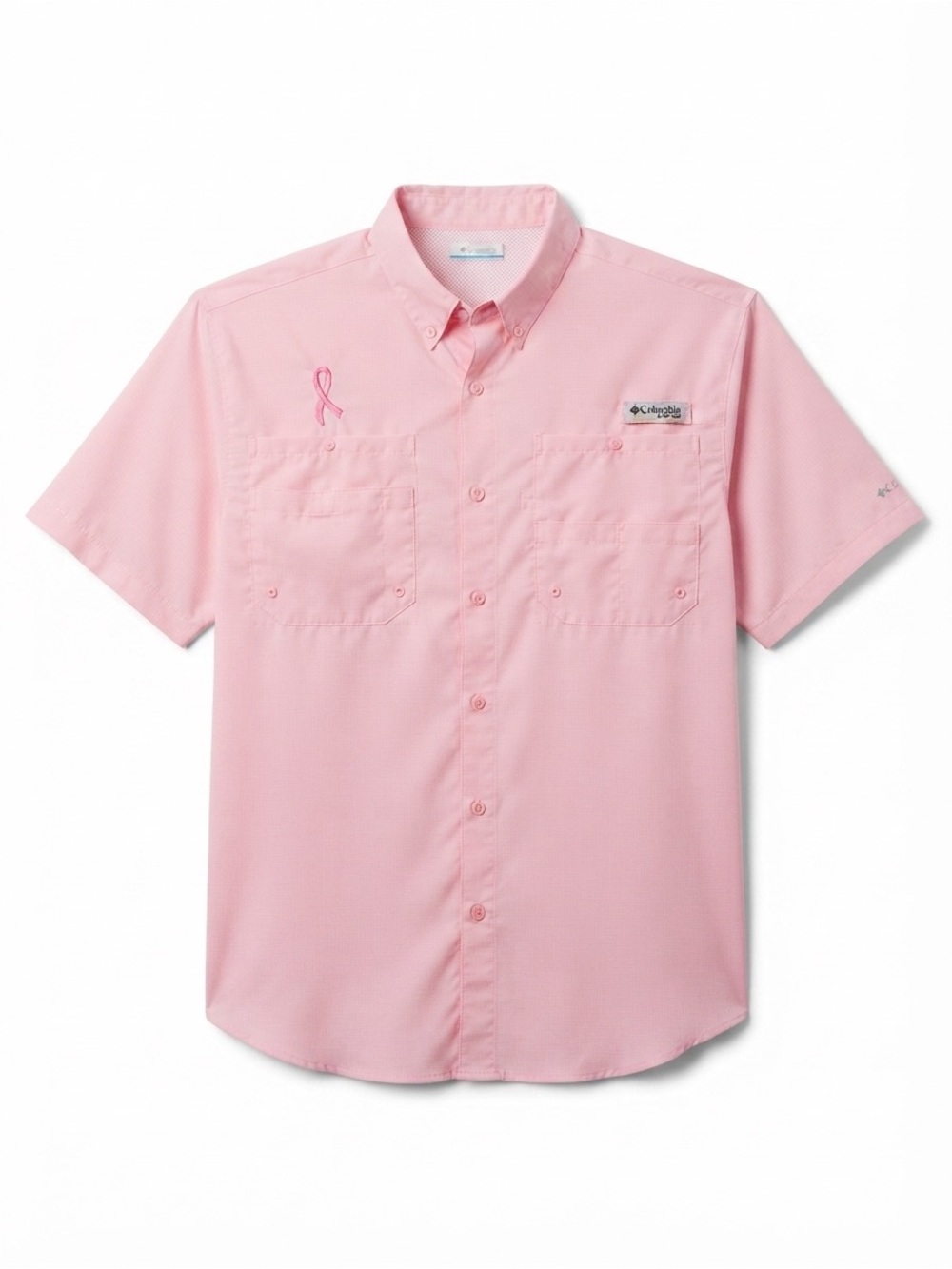 Columbia PFG Pink Breast Cancer Awareness Performance Shirt Size Medium